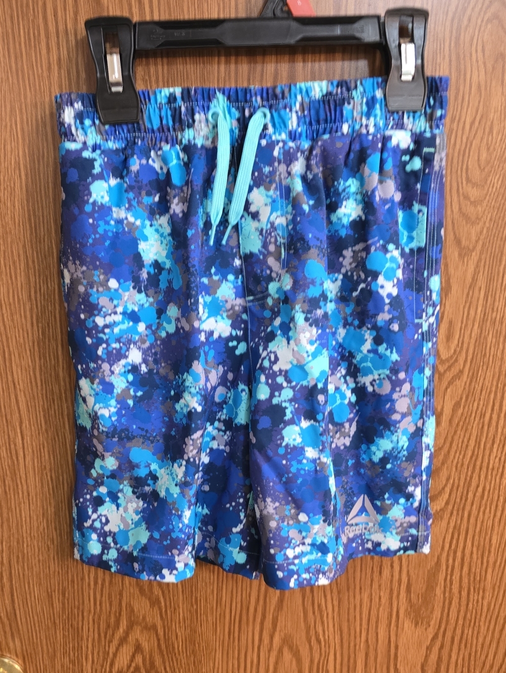 Reebok Boys Blue Multi Splash Print Board Shorts Size 8